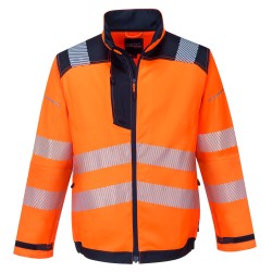 Portwest T500 PW3 Giacca da lavoro Hi-Vis, Arancione/Blu navy L