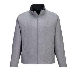 Portwest TK20 Softshell Print & Promo da uomo (2L), Grigio melange L